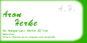 aron herke business card